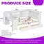 Lit plateforme double en bois Dormal, lit de jour rembourré avec tablettes, tiroirs, station de charge, éclairage DEL, bureau-1356271479