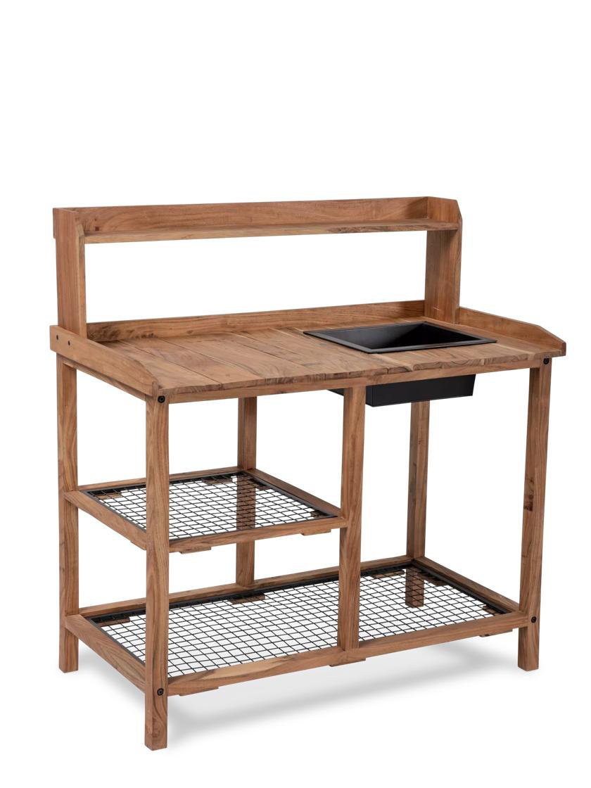 Loon Peak® Jarrah Acacia Wood Potting Bench | Wayfair