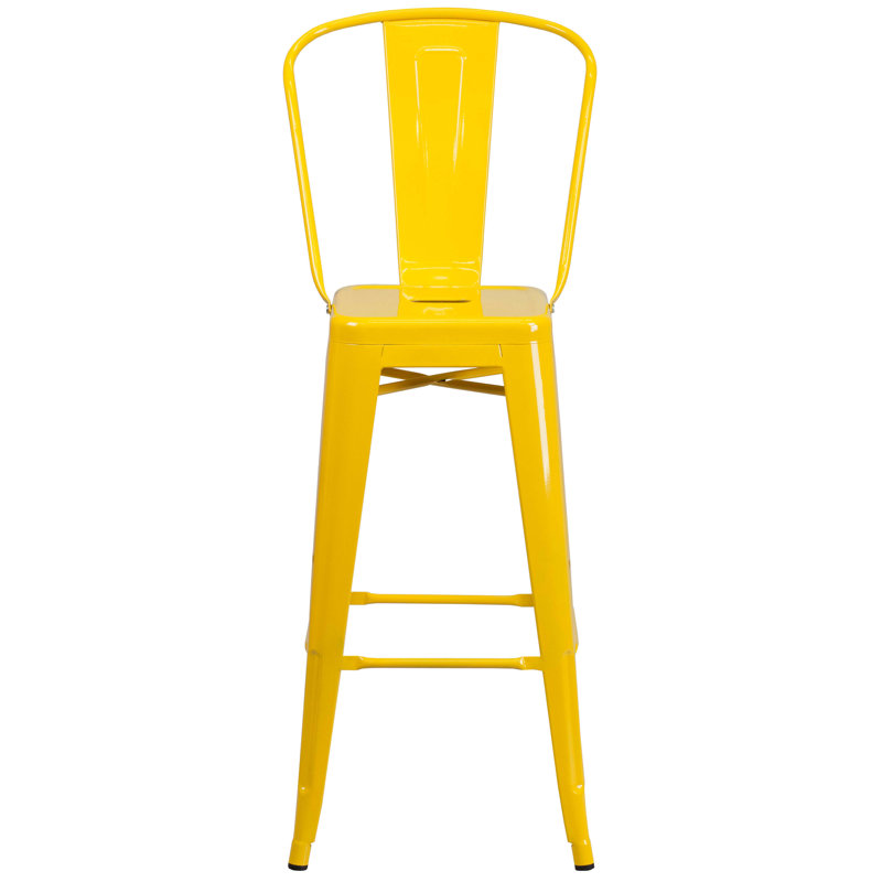 Tabouret de bar Iddings, Jaune, 4, Tabouret de bar (siège d'une hauteur de 30 po)