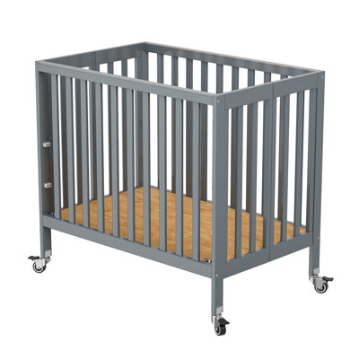 Hiltz Foldable Portable Crib With Mattress