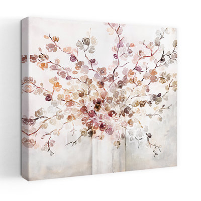 Sorbet Blossoms Abstract Delicate Elegant Flower Wall Art Print