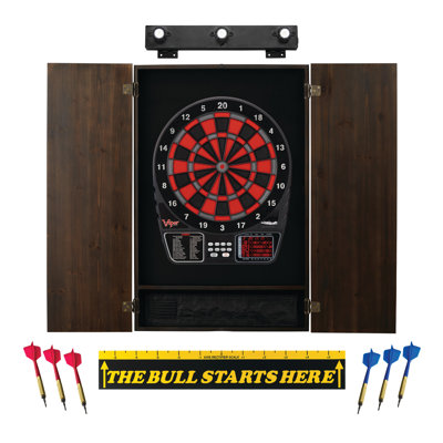 Jeu de fléchettes électronique Viper 797, armoire à espresso Metropolitan, marqueur de ligne de jet et jeu de fléchettes Shadow Buster