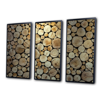 " Front View Of Sliced Trunks " 3 - Pieces