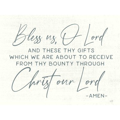 «Bless Us», art textuel sur toile tendue