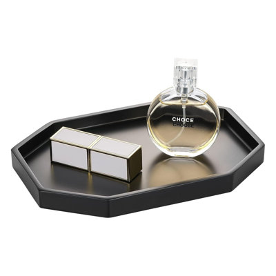 Matte Black Resin Vanity Tray