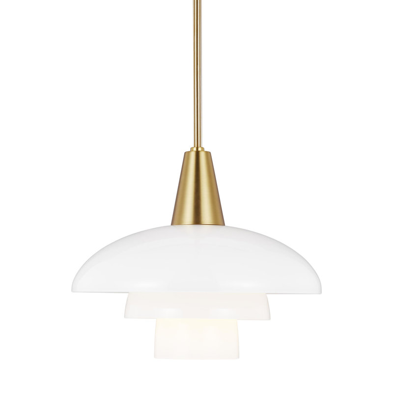 Luminaire suspendu en forme de dôme à 1 lumière Carbie