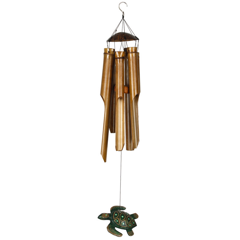 Carillon demi-noix de coco - moyen, tortue de mer