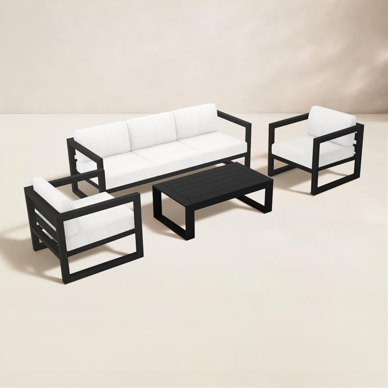 Avion Outdoor 4 - Piece Conversation Set, Canvas Natural Sunbrella® Canvas