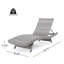 Chaise longue en osier crème
