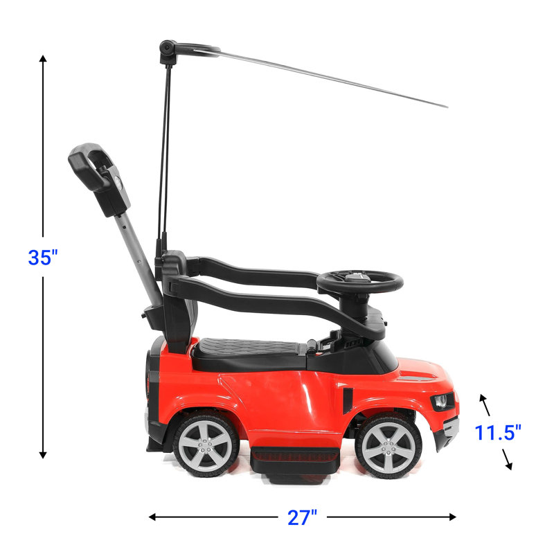 Voiture Land Rover Defender Kids Ride On avec toit pare-soleil, Rouge