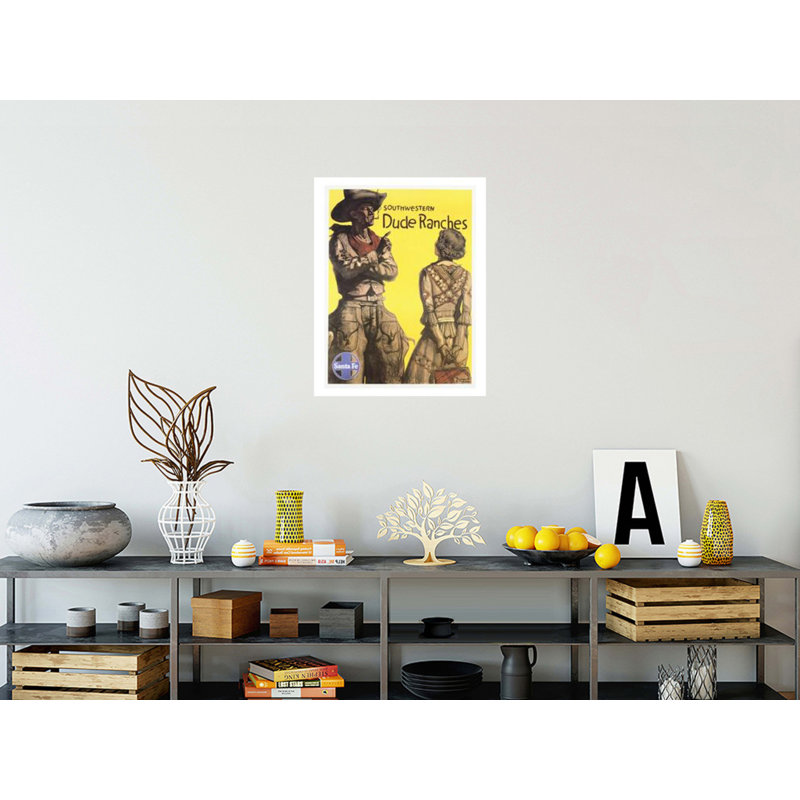 «Southwestern Dude Ranches», affiche par Hernando, H 28 po x l 22 po