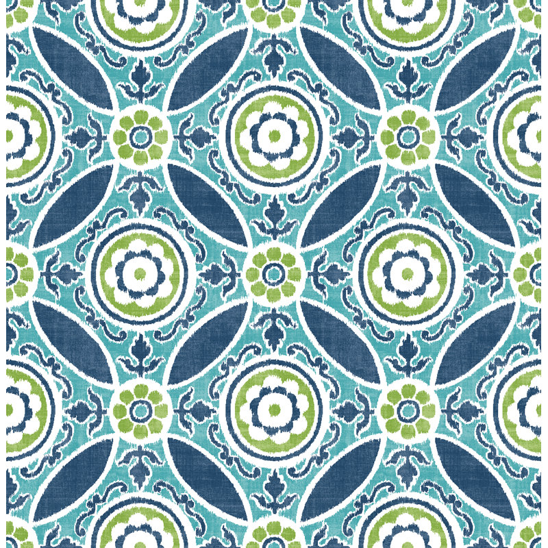 Rouleau de papier peint L 396 pi x l 20,5 po Ryker Maya, Bleu sarcelle