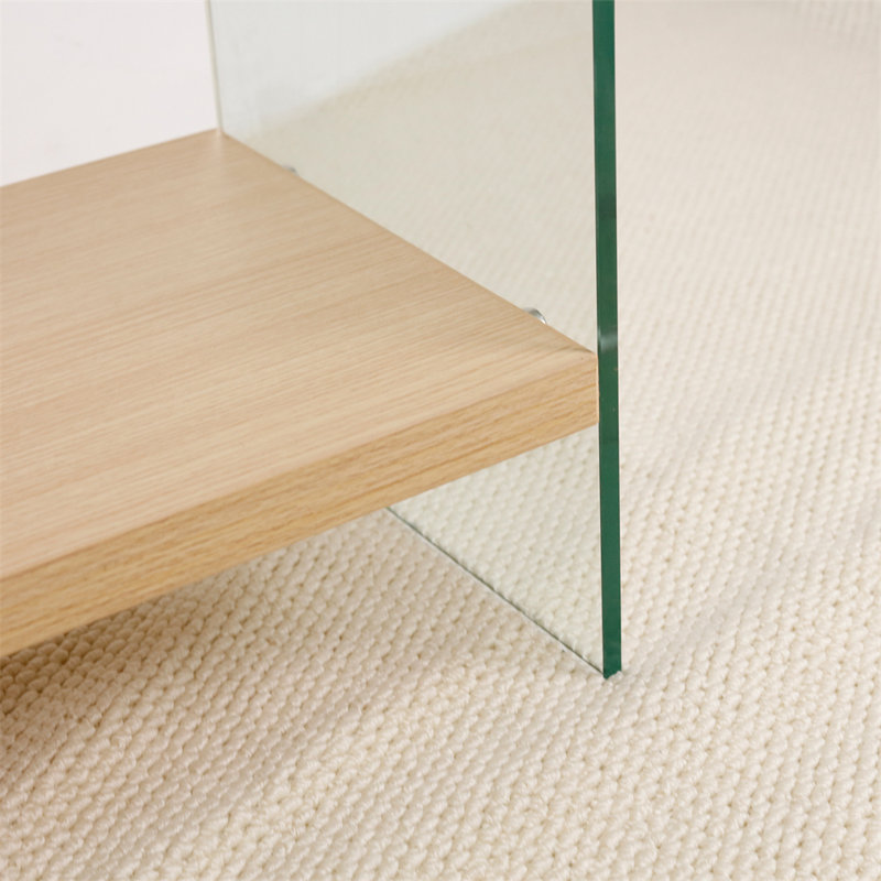 Rectangular Console Table Console Entryway Table Tempered Glass Frame For Living Room, Foyers: 80Cm