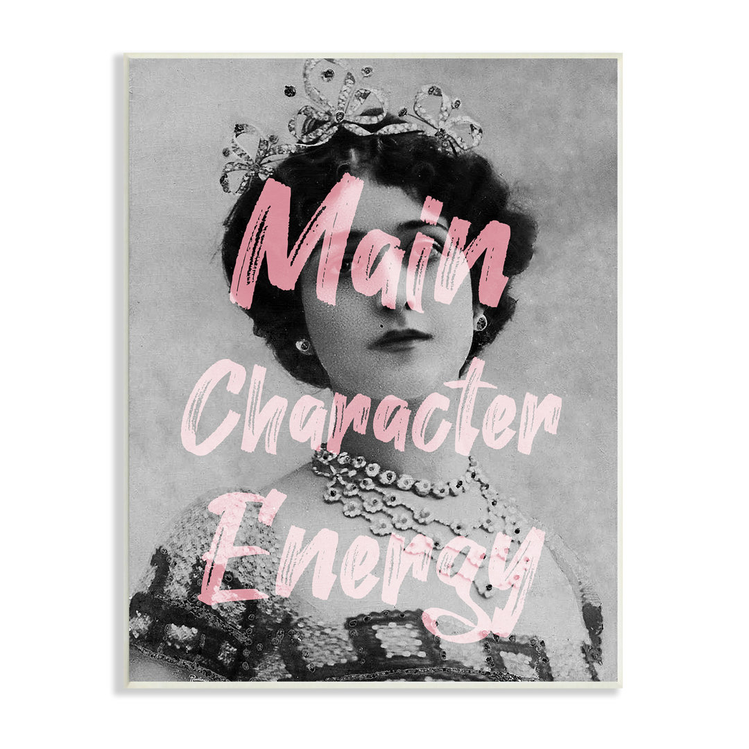 Main Character Energy Trendy Pink Vintage Photography Wall Plaque Art By Daphne Polselli Stupell Industries 
