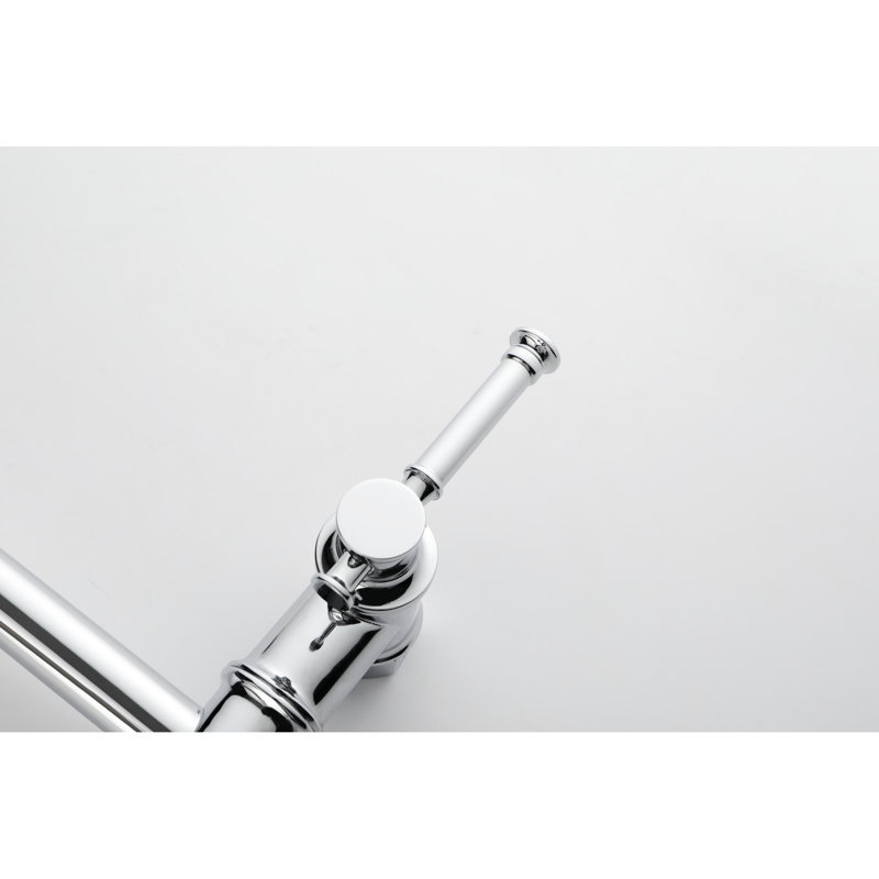Modern Brass Wall Mounted Pot Filler - Swing Arm, Accurate Water Regulation, Treatment Mount Control, Corrosion Resistance Finish