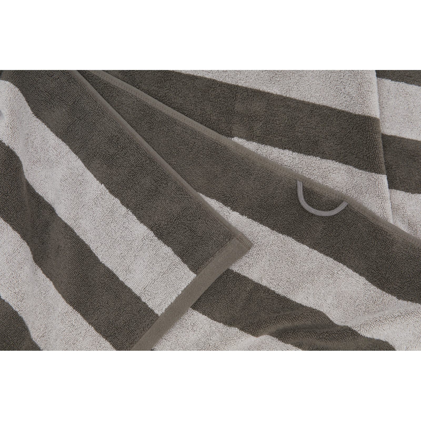 Simple Striped Cotton Towel, Light Gray/Dark Gray, Bath Towel - 1 Pack