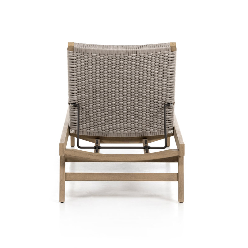 Neecy Outdoor Teak Chaise Lounge