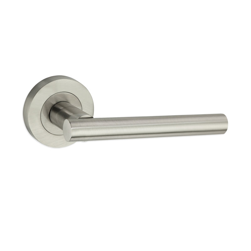 Jura Lever Door Handle, Satin Nickel