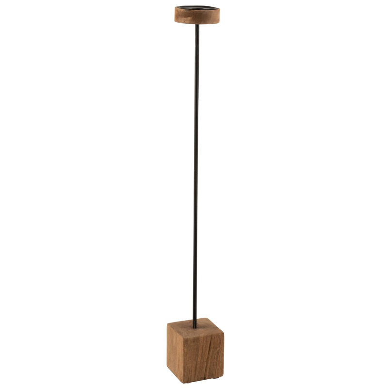 Solid Wood Tabletop Candlestick, 90cm H x 10cm W x 10cm D