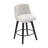 25" Swivel Bar Stools Set Of 2-Modern Counter Height Stools With Linen Upholstery&Button Tufted Back, Solid Wood Frame Barstools For Kitchen Island, Breakfast Bar Or Home Pub, Easy Assembly-1555948187
