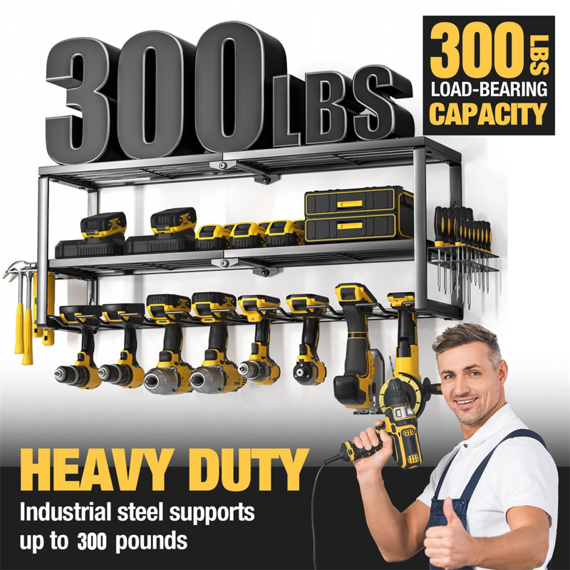 Heavy Duty Power Tool Organizer Wall Mount