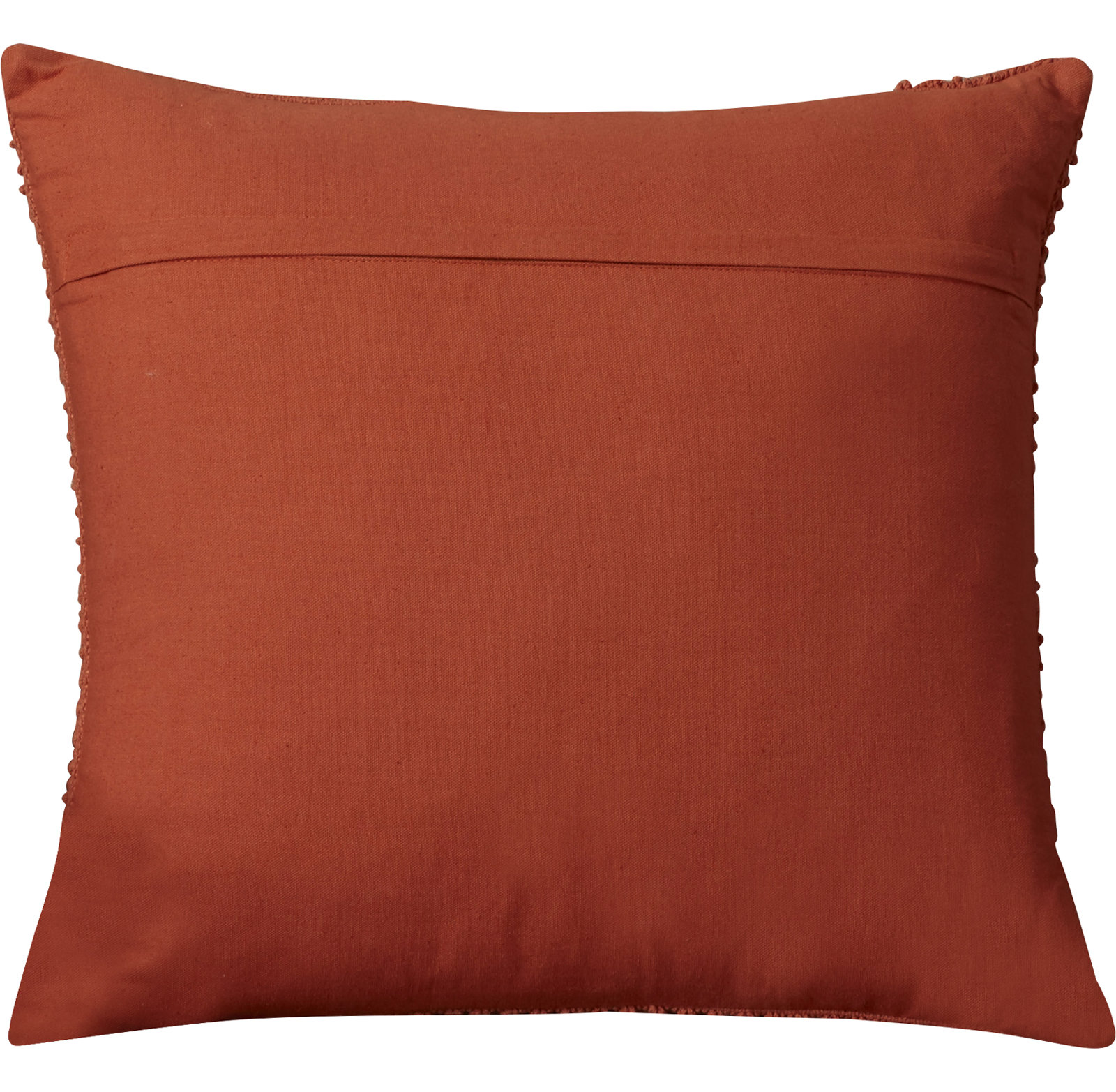 Mansel Textured Throw Pillow, Dark Orange, Square 20", Polyester