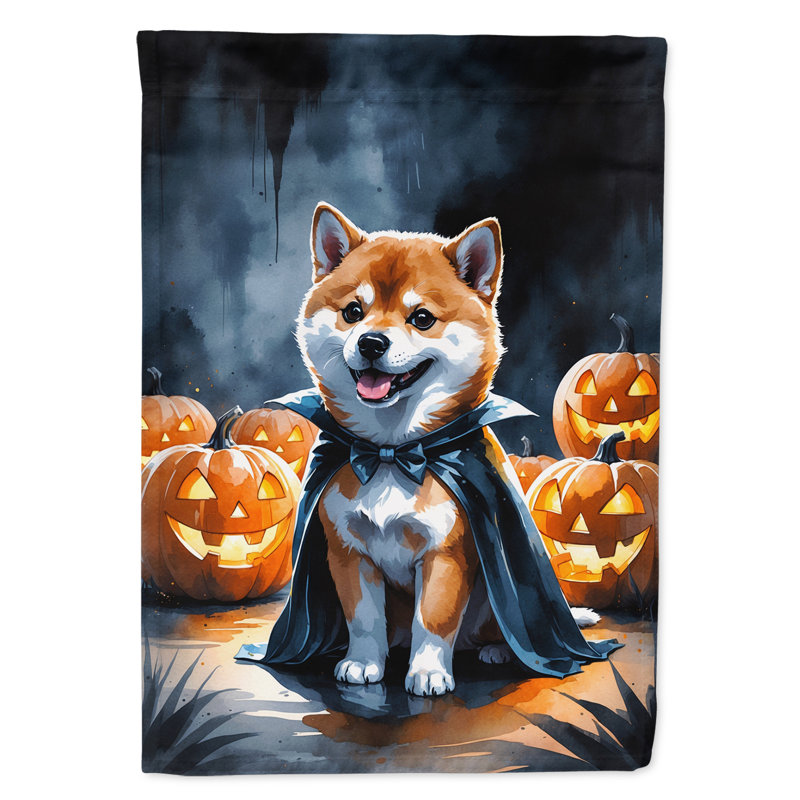 Drapeau de jardin chiot Halloween, Shiba Inu