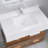 White Rectangular Undermount Bathroom Sink With Overflow