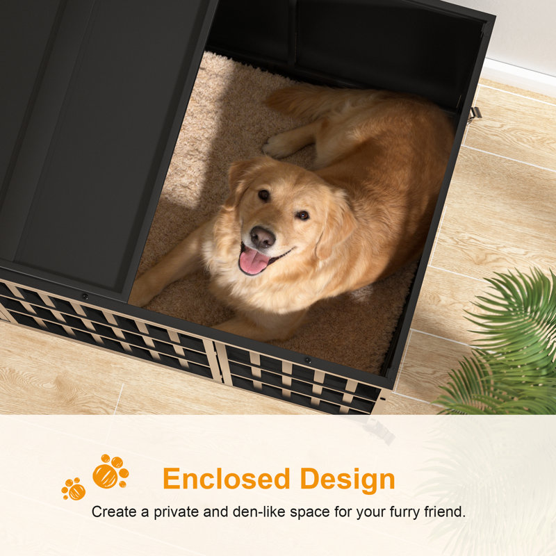 Cage de transport robuste de 122 cm (48 po) avec loquet autobloquant et conception fermée pour chiens anxieux.