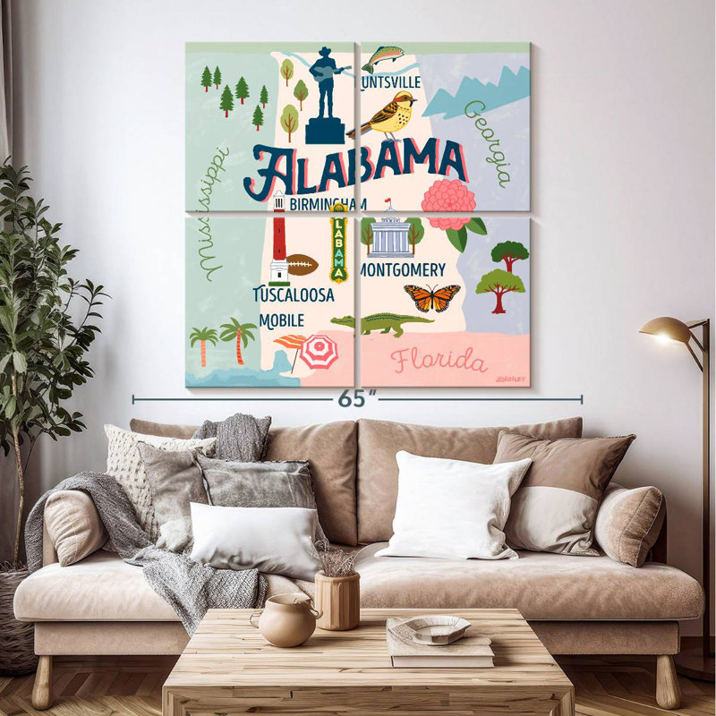 Cartes de l'État d'Aliaz - Attraits de l'Alabama