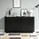 Buffet 63 po à double porte avec tablettes réglables Wavy Storage