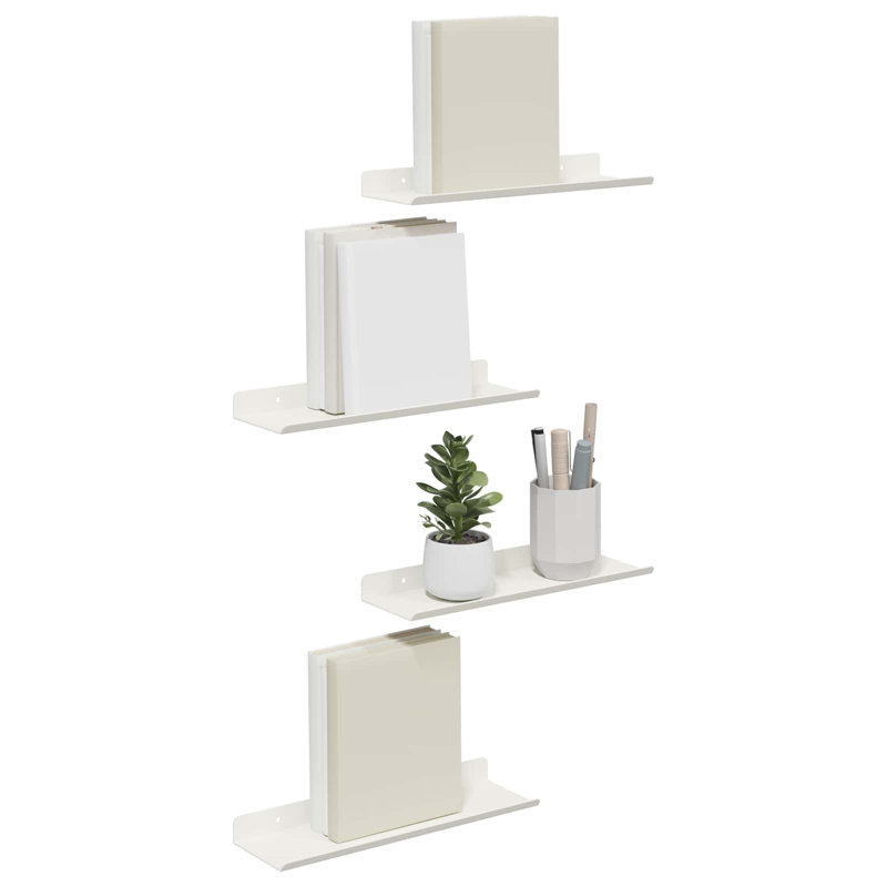 Steel Floating Shelf, White