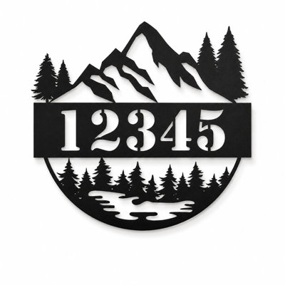 Personalized Mountain Address Sign