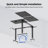L Shaped Standing Desk, Electric Height Adjustable Home Office Desk, Large Ergonomic Computer Desk with 3 Memory Buttons, Cable Management, Corner Desk for Home & Office Workstations-2006470395-2007457994