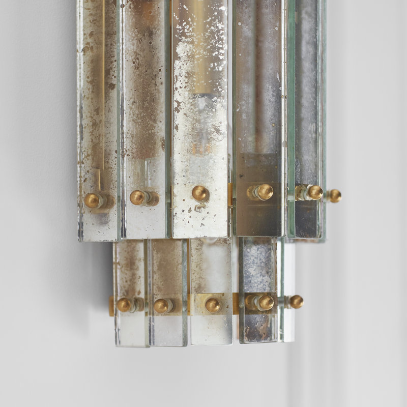 Carrier and Company Cadence Small Tiered Sconce, Hand-Rubbed Antique Brass