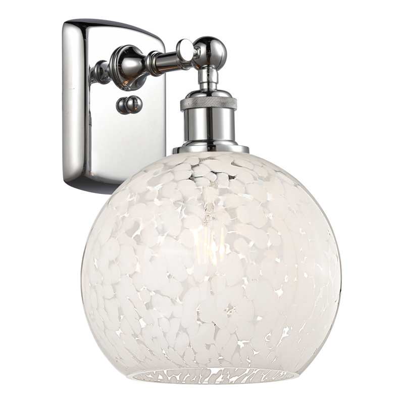 Berganzo Steel Armed Sconce, 11" H x 8" W x 8.13" D, Polished Chrome