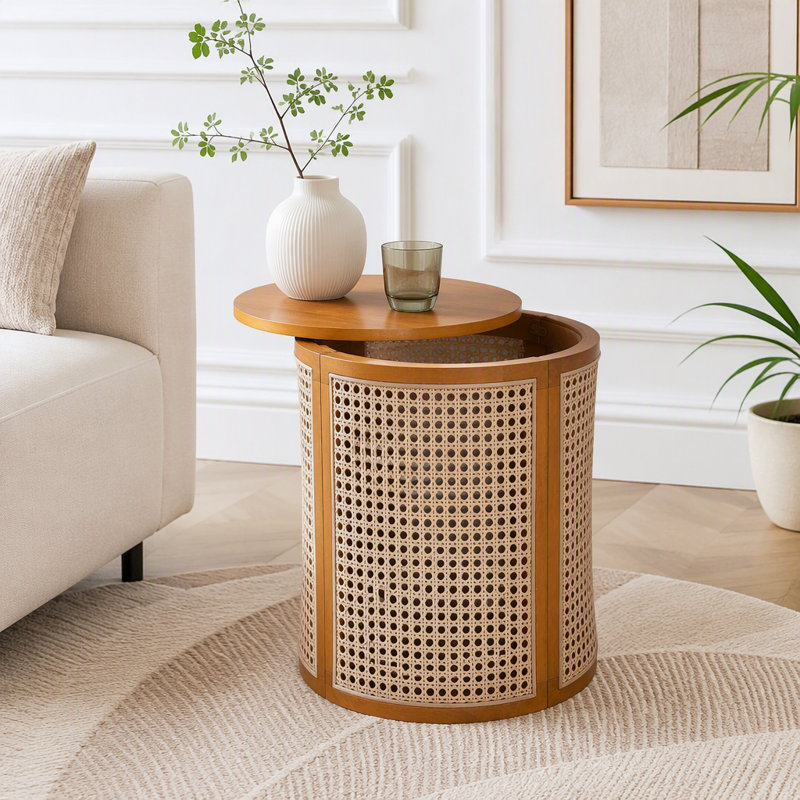 Table de bout ronde 15,70 po, Ocre