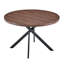 Table de salle à manger ronde classique brune, pliable pour les petits espaces, 46 pouces, 4 places, panneau de fibres à densité moyenne