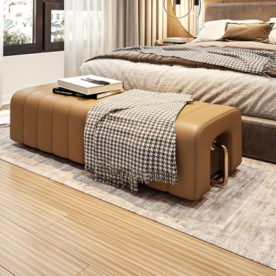 Silda Cowhide Upholstered Storage Bench
