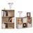 Wooden 3-Tier Bookcase Book Shelf Display Storage Shelf With 6 Compartments White-1249902281