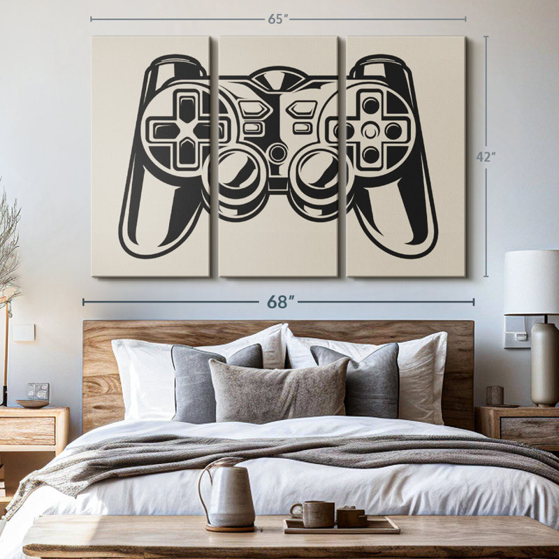 " Game Controller Illustration ", 42" H x 65" W x 1.25" D