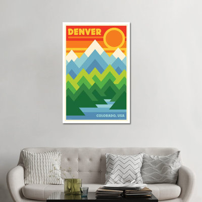 Affiche de voyage rétro de Denver par Jim Zahniser - reproduction d'art