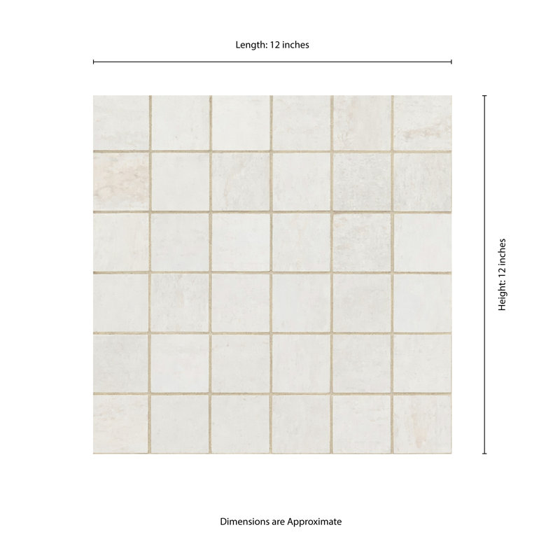 Vante 12 in. x 12 in. Matte Porcelain Mosaic Floor and Wall Tile, Nacre