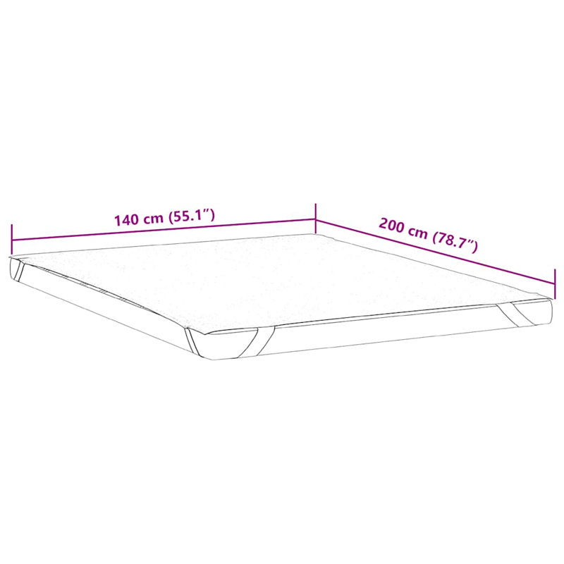 Mattress Protector White Waterproof, European Double (140 x 200 cm)