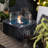 Tabletop Fire Pit with Glass Wind Guard