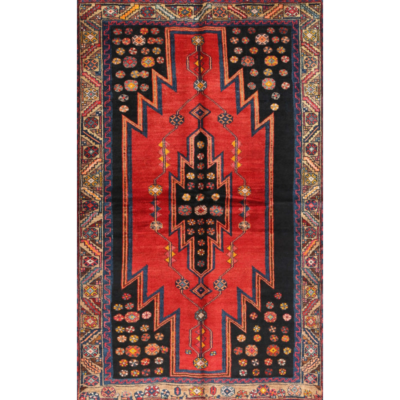 Tapis oriental rouge / noir / brun, Rectangle 7 pi x 10 pi