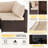 8-Piece Patio Furniture Set with Propane Gas Fire Pit Table-575407551-576908597