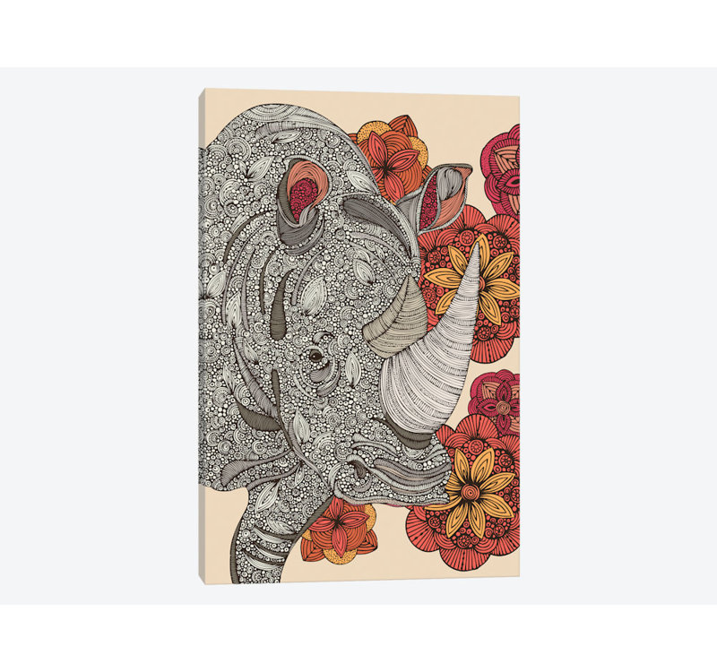 Rhino, impression sur toile tendue, H 40 po x l 26 po x P 1,5 po, Toile tendue