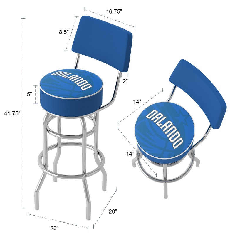 Swivel Upholstered Counter Stool with Metal Frame