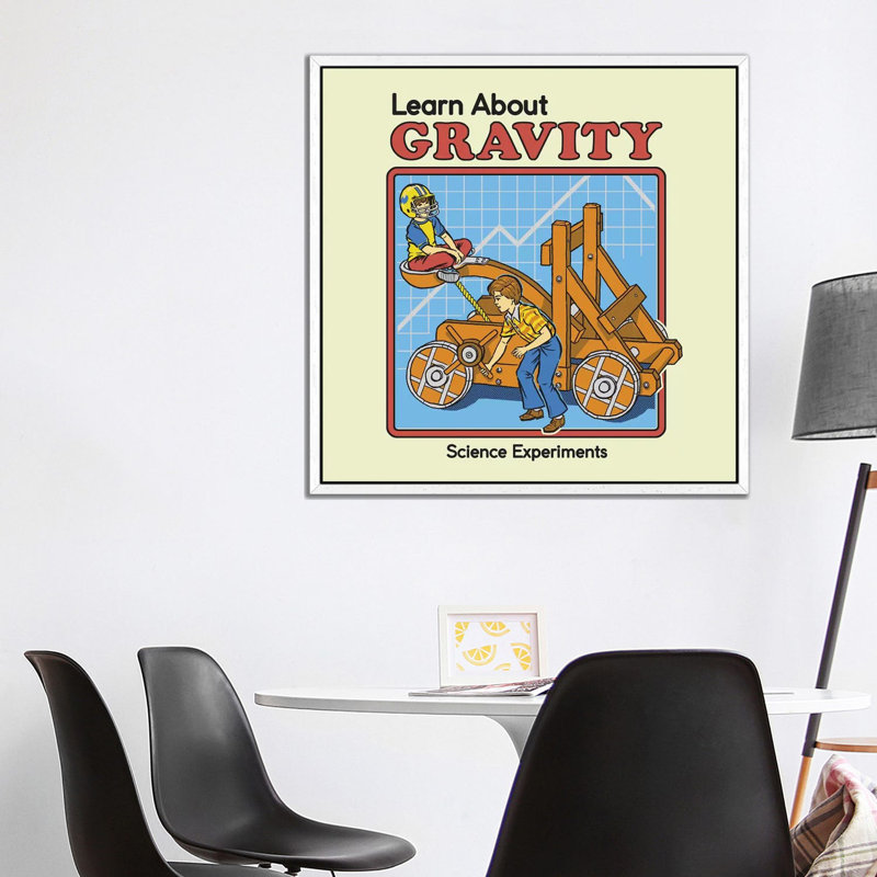 Learn About Gravity by Steven Rhodes - Gallery-Wrapped Canvas Giclée on Canvas, 93.98 cm H x 93.98 cm W, White Framed